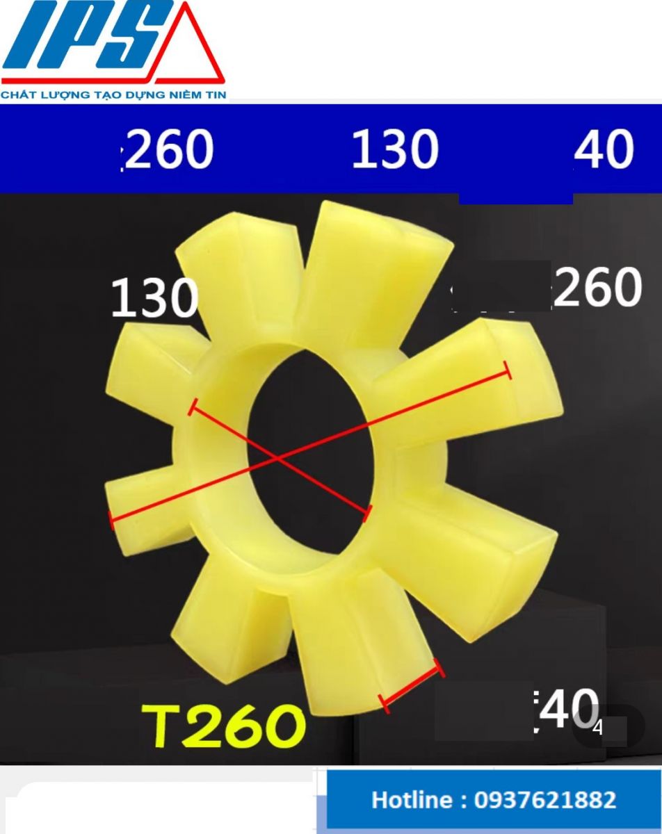 Cao su giam chan 8 canh 2
